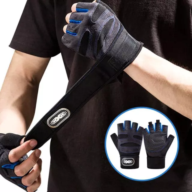 Workout Gloves Wrist Weight Wrap Gym Lifting Men Fitness Training Exercise Women