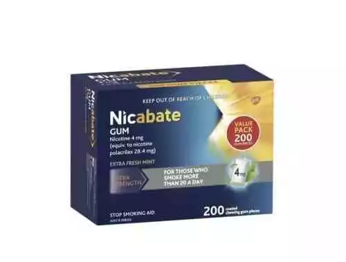Nicabate Gum 4mg - 200 Pack