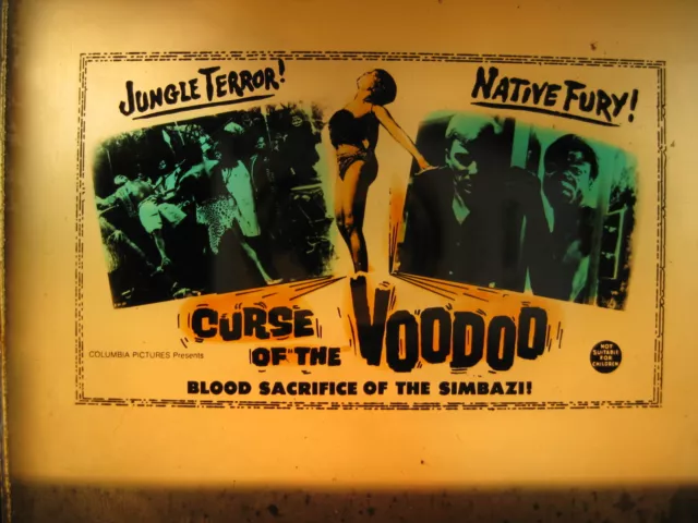 CURSE OF THE VOODOO 1965 Original cinema movie projector glass slide Rare horror