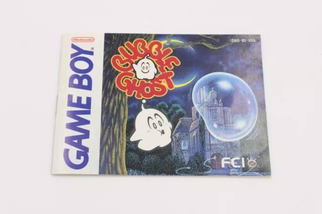 Bubble Ghost Auténtico Nintendo Game Boy Manual Original Solo