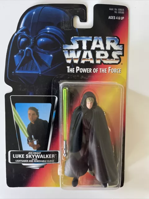 1996 Kenner Star Wars POTF Red Card JEDI KNIGHT LUKE SKYWALKER Figure New!