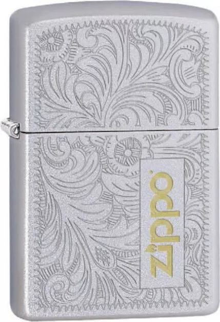 Zippo Original Briquet Régulière/Chrome Satin Découpé au Laser Venetian /