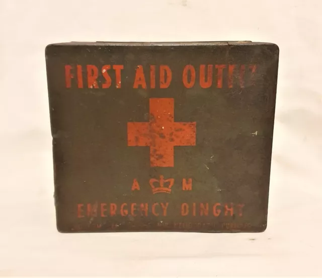 WW2 British RAF Royal Air Force Bomber Command Aircraft Dingy First Aid Tin 3