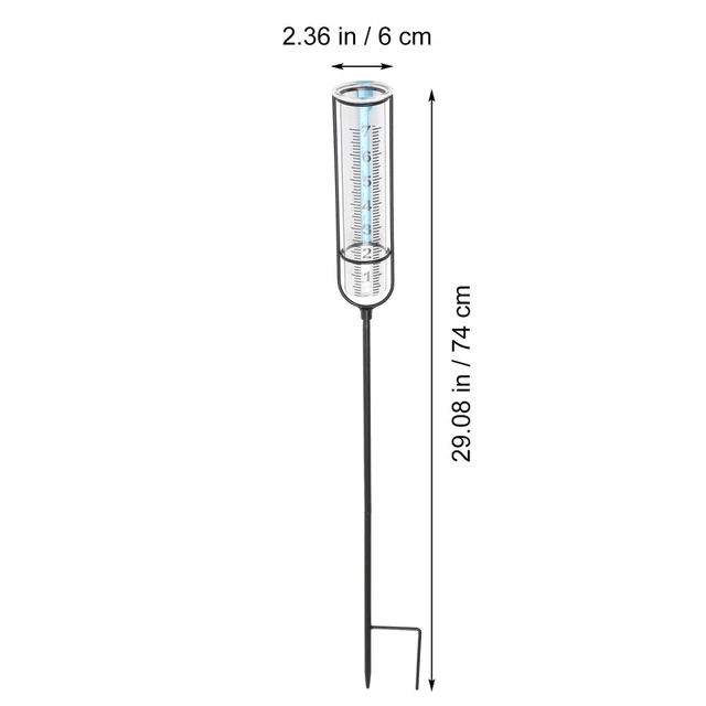 Tubos De Recambio Para Pluviómetro - 2 Piezas, Vidrio Borosilicato, Escala Hasta 35 Mm