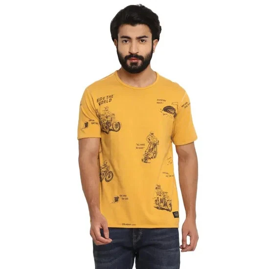 Royal Enfield Reversible T-shirt Ecru Melange Yellow And Off White