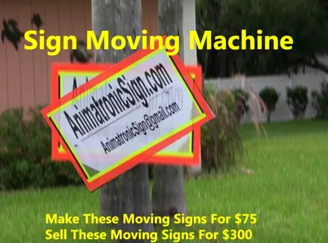 Sign Waving Robot Machine Spinner Velocity (Building Diagrams and Instructions)