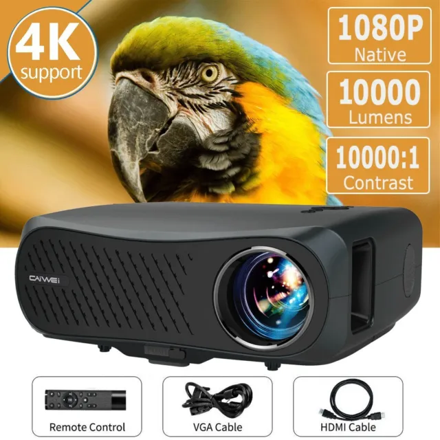 10000LMS Native 1080P Projector Multimedia 4K HD Home Cinema Daytime Office LCD