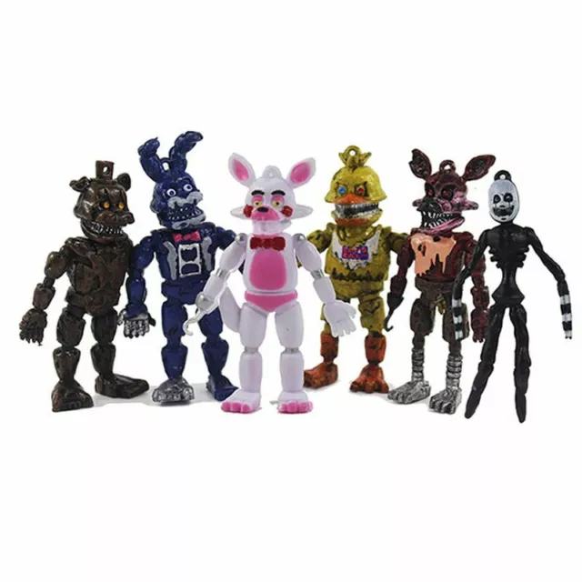 6pcs SET FNAF Five Nights at Freddy's Pizzeria Simulator Action Figures