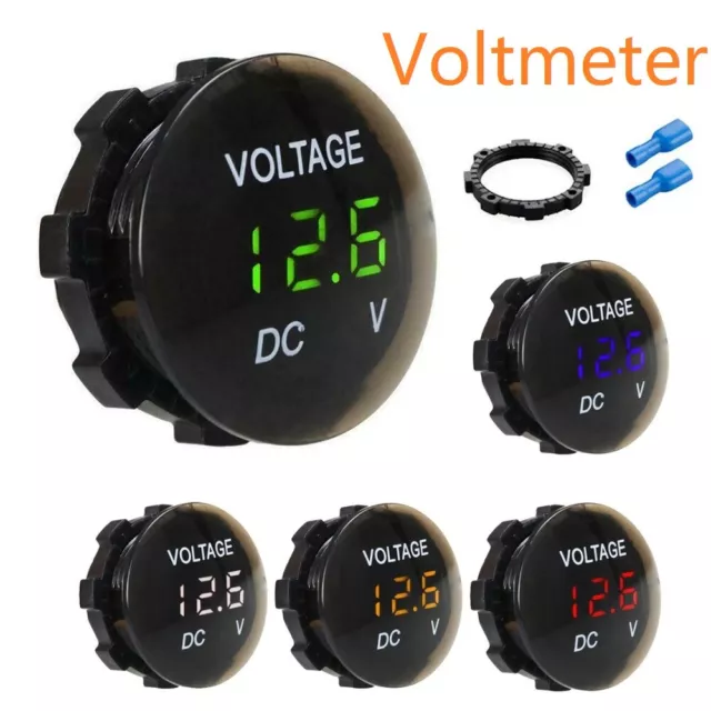 Motorrad Auto LED Voltmeter Panel Digital Voltage Volt Meter Display DC 12V-24V