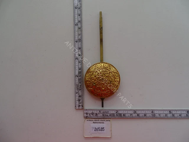 Brass Pendulum Taken From German Schmid Clock With Frabrik Sss Marke Clockwork Brass Pendulum Taken From German Schmid Clock With Frabrik Sss Marke Clockwork