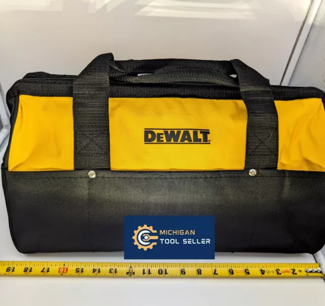 Genuine DeWALT 18" x 12" x 9" Heavy Duty Contractor Tool Bag w/ Runners - NEW 2