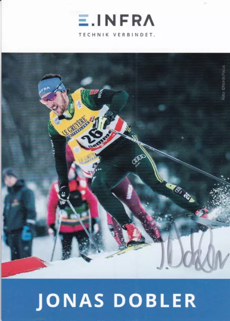Jonas DOBLER - Deutschland, Bronze WM 2023 Skilanglauf, Original-Autogramm!