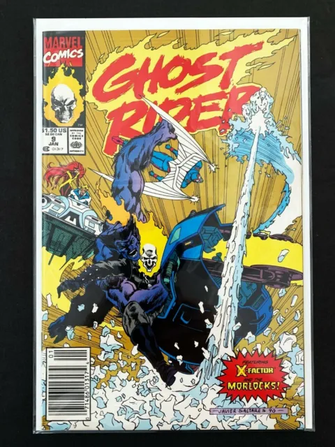 Ghost Rider #9 (1990 Series) Marvel Comics 1991 Nm+ Newsstand Edition