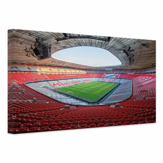 Leinwandbild FCB Stadion Mia san mia ALLIANZ ARENA FC BAYERN MÜNCHEN FANARTIKEL