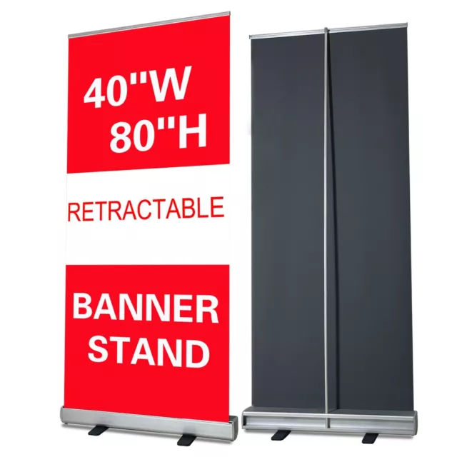 Heavy-Duty Retractable  Banner Stand 40"x80" with Carrying Bag (Stand ONLY)