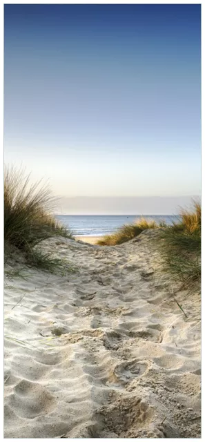 Wallario selbstklebende Türtapete Türposter Weg durch Dünen Strand Meer Sand