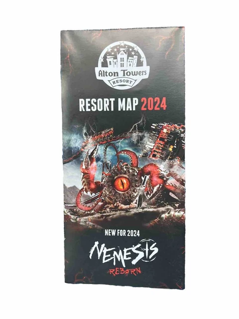 Theme Part Guide Map ALTON TOWERS RESORT 2024 Theme Park Guide Map - Feat New Nemesis Reborn ...