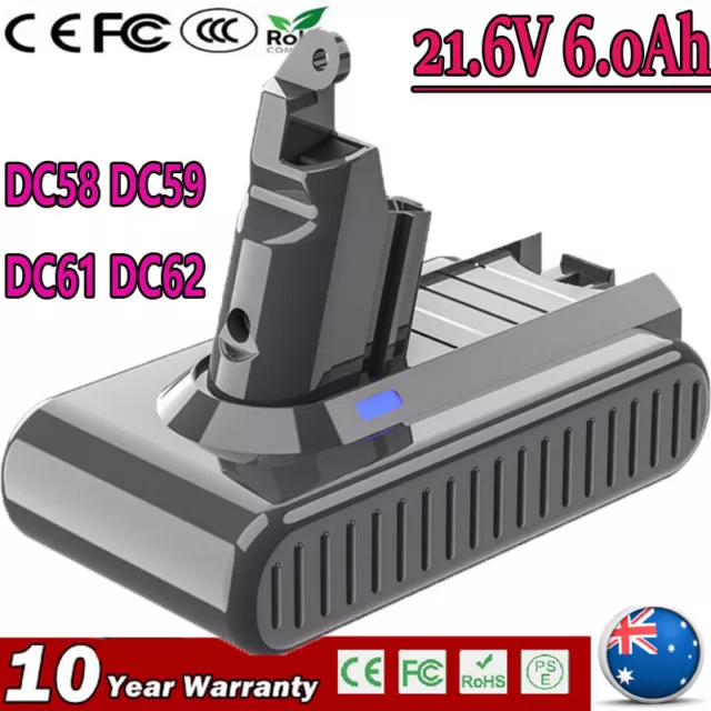 21.6V 6.0Ah Battery For Dyson V6 DC58 V6 Animal DC59 DC61 DC62 SV06 967810-02