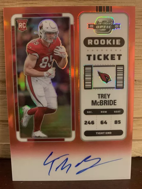 Trey McBride 2022 Panini Contenders Optic Rookie Ticket AUTO RED PRIZM /149 SP