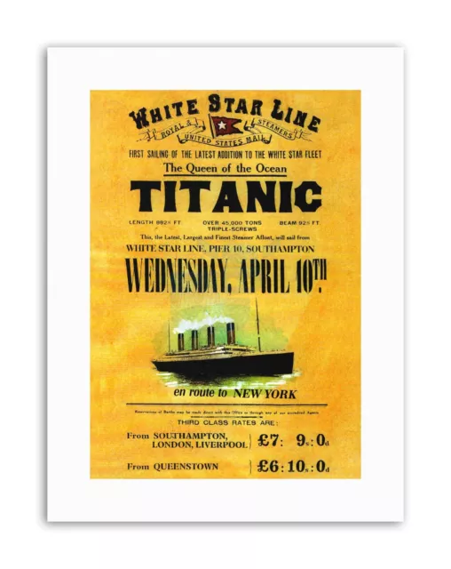 Doomed Ocean Liner Titanic Queen White Star UK Travel Sport Canvas Art Print