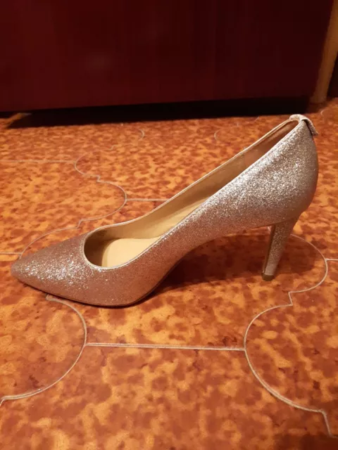 scarpa décolleté tacco 8 cm numero 37 colore oro platino - Michael Kors