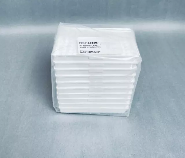 Greiner Bio-One 650207 Microplate 96 Well U Bottom PP Total of 10 Plates