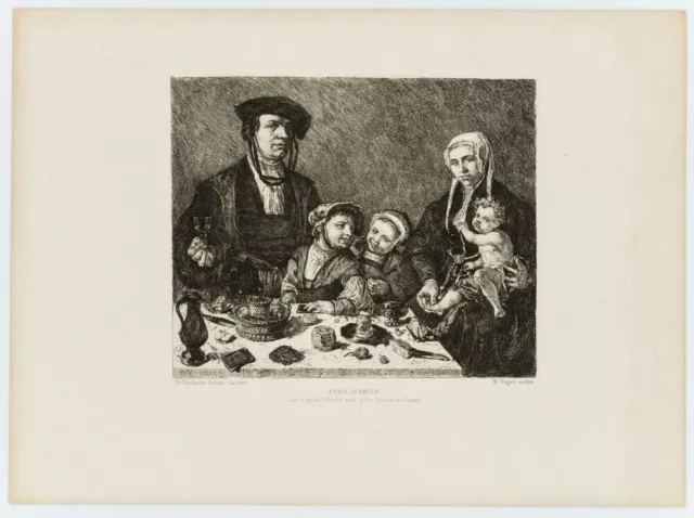 HEEMSKERCK (*1498) nach UNGER (*1837), Pieter Jan Foppesz und seine Familie, Rad 2