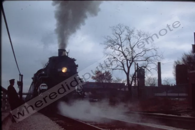 Original Slide Grand Trunk Western GTW 5629 4-6-2 12-61 Chicago ILL