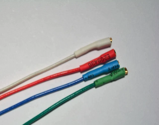 CARTRIDGE WIRES, LEADS, Gold tabs for Technics SL D1, SLD2, SL D202, SL