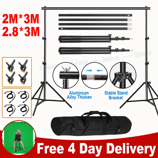 SELENS 3M BACKDROP Stand KIT Heavy Duty Photography Studio Background ...