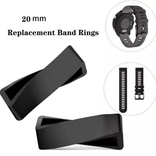 Silicone Strap Band Keeper Loop Ring For Vivoactive 3 4 Foreruner 645 245
