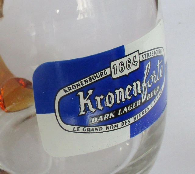 Grande Chope à Bière Mannlich – Verre 1L – Autriche – Vintage