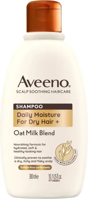 Aveeno feuchtigkeitsspendende Hafermilch Kopfhaut beruhigendes Shampoo für trockenes Haar 300ml