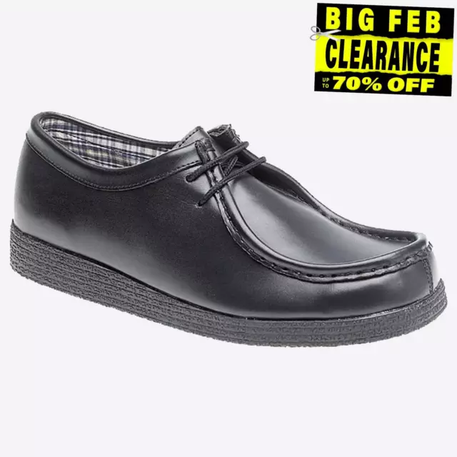 ROUTE 21 OMAHA Apron Mens Leather Dress Formal Comfort Shoes Black