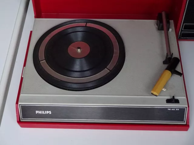 Philips tragbarer Plattenspieler 22GF403 70er Jahre 1972 für Bastler