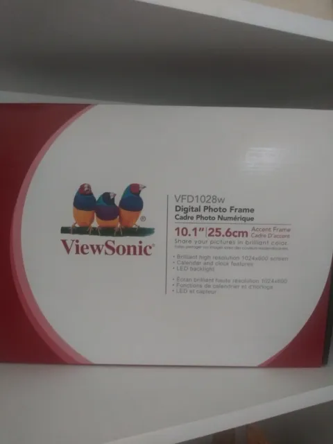 ViewSonic VFD1028w Digital Photo Picture Frame 10.1" 25.6 cm w/remote