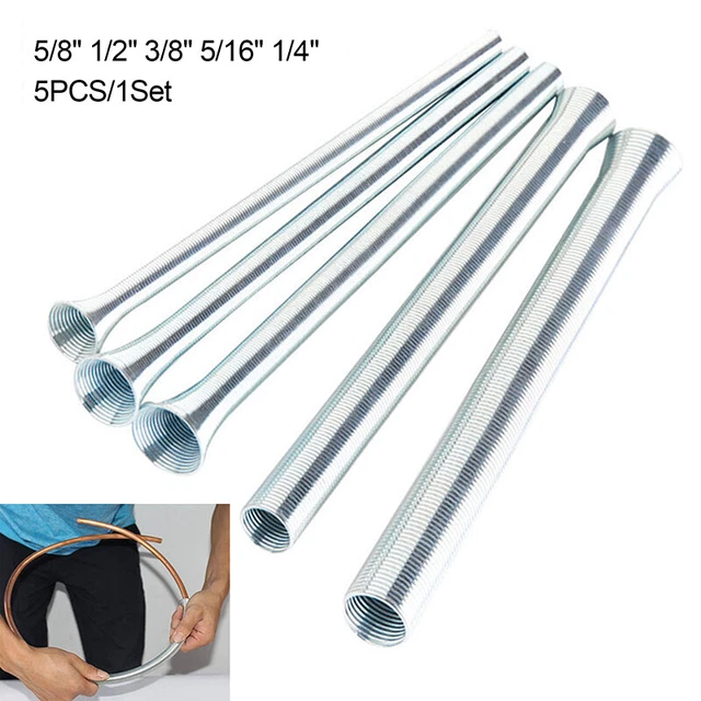 5PCS SPRING TUBE Benders 1/4'' 5/16'', 3/8'', 1/2''and 5/8'' For Copper