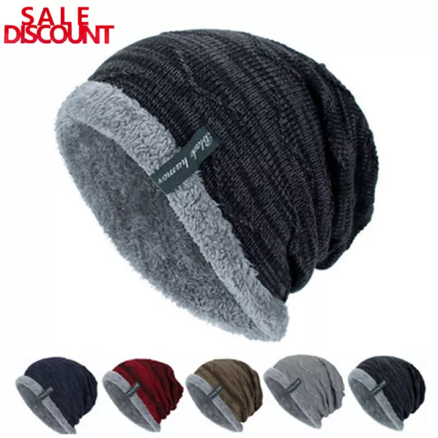 Winter Beanies Slouchy Chunky Hat for Men Women Warm Soft Skull Knitting Caps!