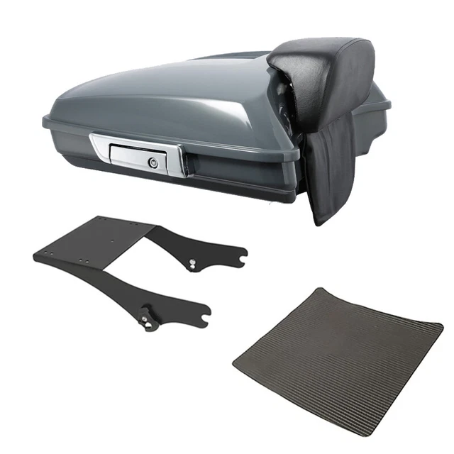 Razor Trunk Backrest Mount Fit For Harley Tour Electra Glide 97-08 Gunship Gray