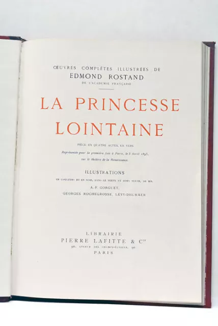 Rostand La Princesse Lointaine Illustrations Paris 1910