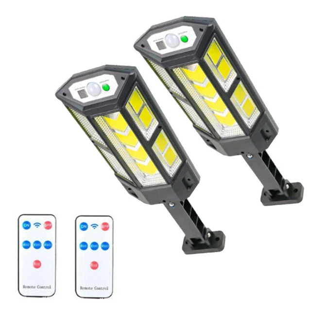 124 COB LED Solar Motion Sensor Light Bright Garden Outdoor Street Wall Lamp US