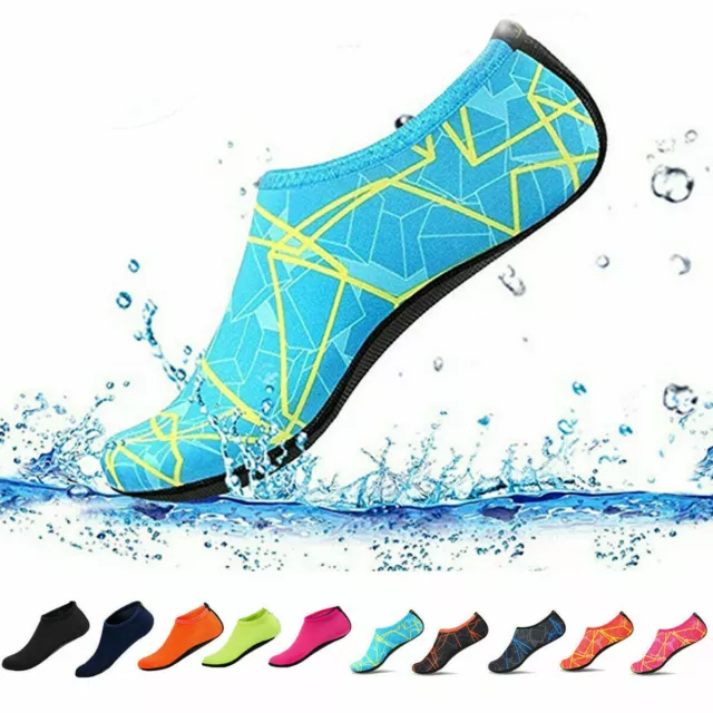 Mens Women Kids Water Shoes Aqua Socks Diving Surfing Pool Beach Swim Shoe Size