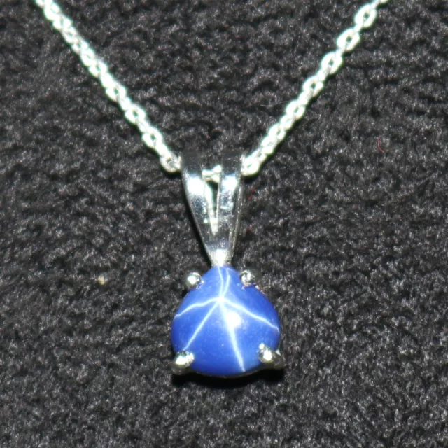 10ct AAA Natural Star Blue Sapphire Pendant 925 Silver Jewelry Gift For Birthday