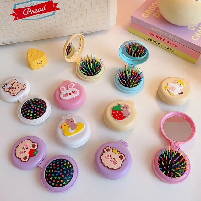 Cute Cartoon Small Air Cushion Comb Mirror Avocado Mini Portable Airbag Girl's