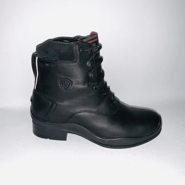 Ariat Insulated Waterproof Size 9 Womens Paddock Boot Lace Up Black