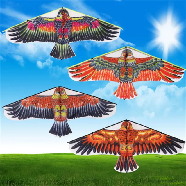 1M Outdoor Flat Eagle Kite With 50 Meter Kite Line Flying Bird Kite Windsock CR