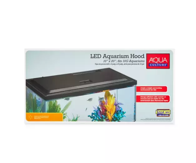 Aqua Culture LED 10 Gallon Aquariums Fish Tank Hood with Long-life LED Light