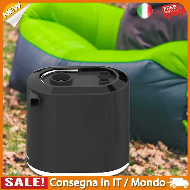 IT 3600mA Air Pump Lightweight Inflator Air Pump for Outdoor Camping (Black)