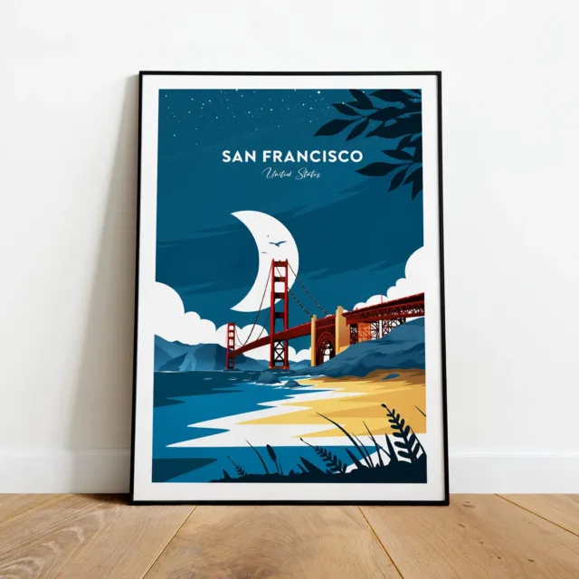 Golden Gate Bridge, San Francisco Travel poster Choose your Size