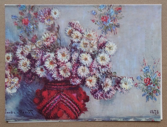 Menu orig. 1965 NCP Nouvelle Compagnie Paquebot Leclerc MONET Chrysanthèmes